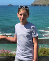 The ACS Clothing Girls Girls Cornwall Palm T-Shirt in Lavender