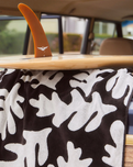 The Slowtide Hele Premium Woven Towel in Black