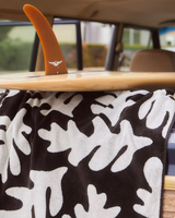 The Slowtide Hele Premium Woven Towel in Black
