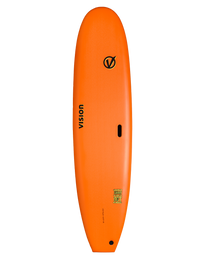 Shoot Out 7'6" Softboard in Orange & Flash Green Ripple
