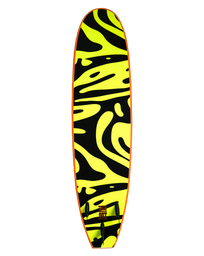 Shoot Out 7'6" Softboard in Orange & Flash Green Ripple