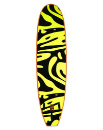 Shoot Out 7'6" Softboard in Orange & Flash Green Ripple
