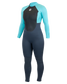 Stealth 3/2mm Back Zip Wetsuit in Graphite & Pistachio