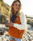 Alexander 1/2 Zip Polar Hooded Fleece Jacket in Sunrise Orange