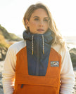 Alexander 1/2 Zip Polar Hooded Fleece Jacket in Sunrise Orange