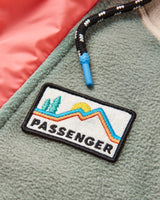 The Passenger Womens Alexander 1/2 Zip Polar Hooded Fleece Jacket in Pistachio