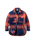 The Passenger Womens East Polar Fleece Shirt in Rich Navy & Red Ochre Check