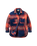 The Passenger Womens East Polar Fleece Shirt in Rich Navy & Red Ochre Check