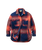 The Passenger Womens East Polar Fleece Shirt in Rich Navy & Red Ochre Check
