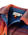 The Passenger Womens East Polar Fleece Shirt in Rich Navy & Red Ochre Check