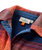 The Passenger Womens East Polar Fleece Shirt in Rich Navy & Red Ochre Check