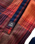 The Passenger Womens East Polar Fleece Shirt in Rich Navy & Red Ochre Check