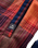 The Passenger Womens East Polar Fleece Shirt in Rich Navy & Red Ochre Check