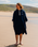Organic Towel Robe in Navy