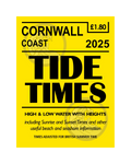Cornish Coast Tide Times 2025 in Assorted