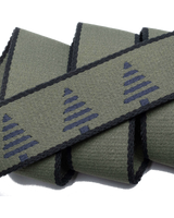 The Arcade Blackwood Belt in Ivy Green & Black