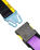Sierra Slim Belt in Acid Fade & Purple