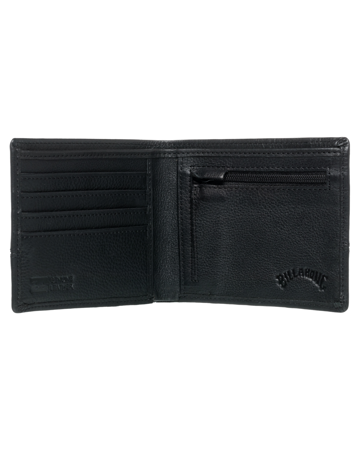 The Billabong Mens Dimension 2IN1 Leather Wallet in Black