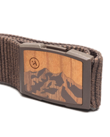 The Arcade Woody Belt in Heather Walnut