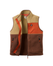 The Passenger Womens Home Full Zip Sherpa Gilet in Biscuit & Chestnut