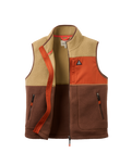 The Passenger Womens Home Full Zip Sherpa Gilet in Biscuit & Chestnut