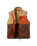 The Passenger Womens Home Full Zip Sherpa Gilet in Biscuit & Chestnut