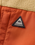 The Passenger Womens Home Full Zip Sherpa Gilet in Biscuit & Chestnut