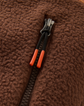 The Passenger Womens Home Full Zip Sherpa Gilet in Biscuit & Chestnut