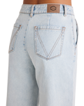 The RVCA Womens Fresh Prince Denim Jeans in Ash Blue