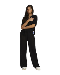 The RVCA Womens Fade Holiday Trousers in Black