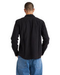 The RVCA Mens Base Linen Shirt in Black
