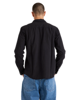 The RVCA Mens Base Linen Shirt in Black