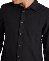The RVCA Mens Base Linen Shirt in Black