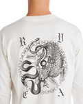 The RVCA Mens Benj Long Sleeve T-Shirt in Salt