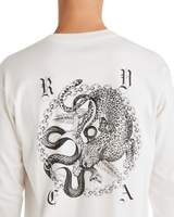 The RVCA Mens Benj Long Sleeve T-Shirt in Salt