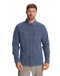 Aspen Shirt Jacket in Azure Heather