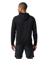 The Vuori Mens Ponto Performance 1/2 Zip Hoodie in Black Heather