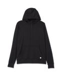 The Vuori Mens Ponto Performance 1/2 Zip Hoodie in Black Heather