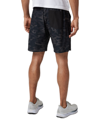 The Vuori Mens Kore Shorts in Black Watercolour & Camo
