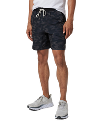 The Vuori Mens Kore Shorts in Black Watercolour & Camo