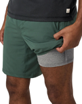 Kore Shorts in Agate Green Tonal