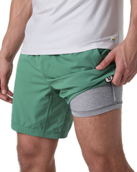 Kore Volley Shorts in Hedge Green