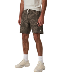 The Vuori Mens Banks Session Shorts in Root Earth Linen Texture
