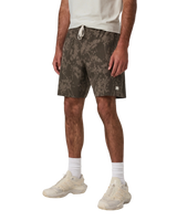 The Vuori Mens Banks Session Shorts in Root Earth Linen Texture