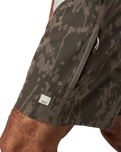 The Vuori Mens Banks Session Shorts in Root Earth Linen Texture