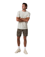 The Vuori Mens Banks Session Shorts in Root Earth Linen Texture