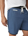Banks Volley Shorts in Azure Linen Texture