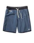 Banks Volley Shorts in Azure Linen Texture