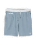 Banks Volley Shorts in Dusty Blue Slub Stripe
