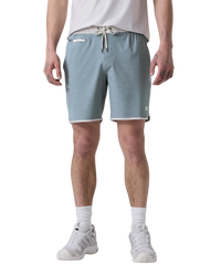 Banks Volley Shorts in Dusty Blue Slub Stripe